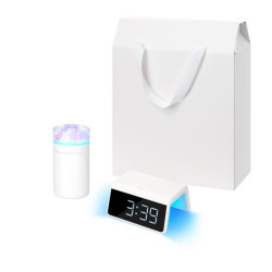 Подарочный набор Кристалл, Флейм (Crystal, Flame), белый (увлажнитель воздуха, зарядное устройство)