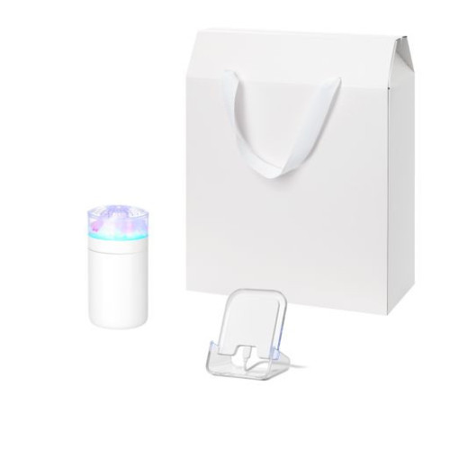 Подарочный набор Кристалл, Глосс НЕО (Crystal, Gloss NEO), белый (увлажнитель воздуха, зарядное устройство)