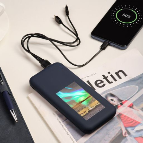 Внешний аккумулятор с подсветкой Люче (Luce) 10000 mAh, синий