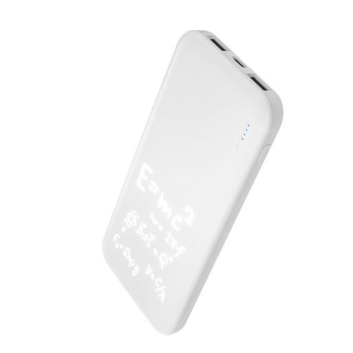 Внешний аккумулятор с подсветкой Люче (Luce) 10000 mAh, белый Внешний аккумулятор с подсветкой Люче (Luce) 10000 mAh, белый