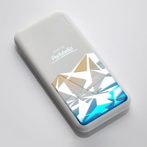 Внешний аккумулятор с подсветкой Люче (Luce) 10000 mAh, белый Внешний аккумулятор с подсветкой Люче (Luce) 10000 mAh, белый