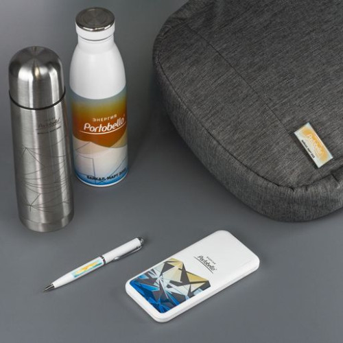 Внешний аккумулятор с подсветкой Люче (Luce) 10000 mAh, белый Внешний аккумулятор с подсветкой Люче (Luce) 10000 mAh, белый