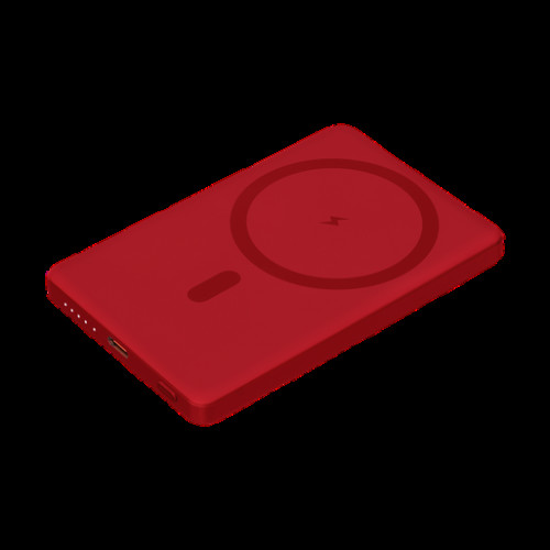 Внешний аккумулятор Атлантис (Atlantis) PD 5000mAh с функцией беспроводной зарядки 15W, красный