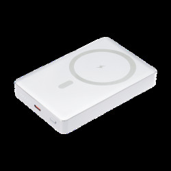 Внешний аккумулятор Атлантис Плюс PD (Atlantis PD Plus) 10000mAh с функцией беспроводной зарядки 15W, серебряный