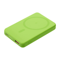 Внешний аккумулятор Ларго PD (Largo PD) 5000mAh с функцией беспроводной зарядки 15W, салатовый