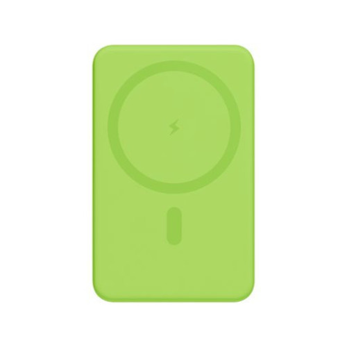Внешний аккумулятор Ларго PD (Largo PD) 5000mAh с функцией беспроводной зарядки 15W, салатовый