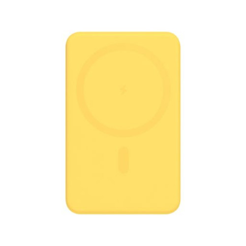 Внешний аккумулятор Ларго PD (Largo PD) 5000mAh с функцией беспроводной зарядки 15W, желтый