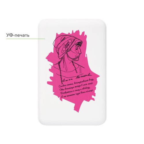 Внешний аккумулятор Ларго PD (Largo PD) 5000mAh с функцией беспроводной зарядки 15W, белый