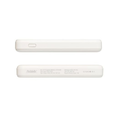 Внешний аккумулятор Ларго PD (Largo PD) 5000mAh с функцией беспроводной зарядки 15W, белый