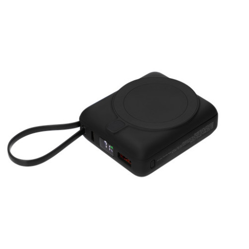 Внешний аккумулятор с подсветкой Риттер PD (Ritter PD) 10000mAh с функцией беспроводной зарядки 15W, черный