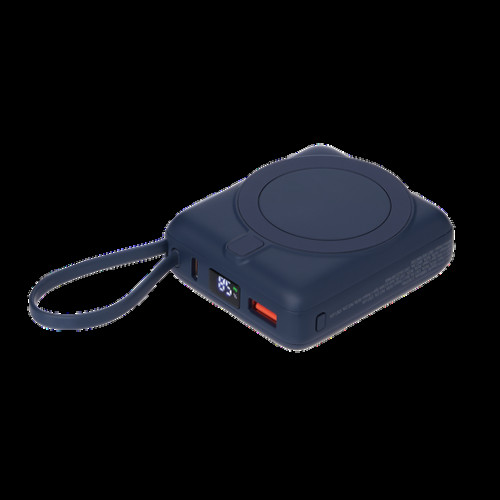 Внешний аккумулятор с подсветкой Риттер PD (Ritter PD) 10000mAh с функцией беспроводной зарядки 15W, синий