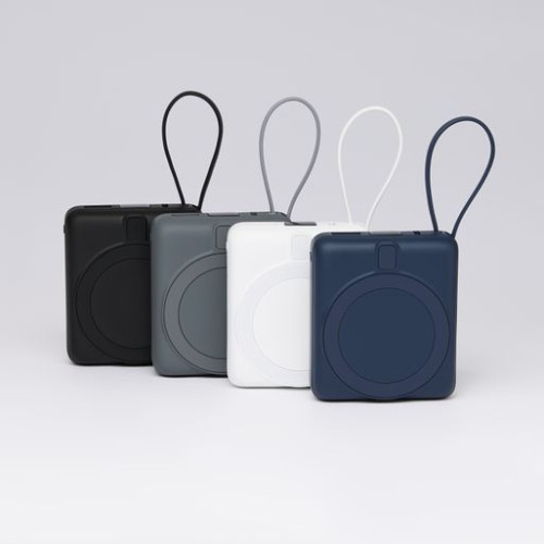 Внешний аккумулятор с подсветкой Риттер PD (Ritter PD) 10000mAh с функцией беспроводной зарядки 15W, синий