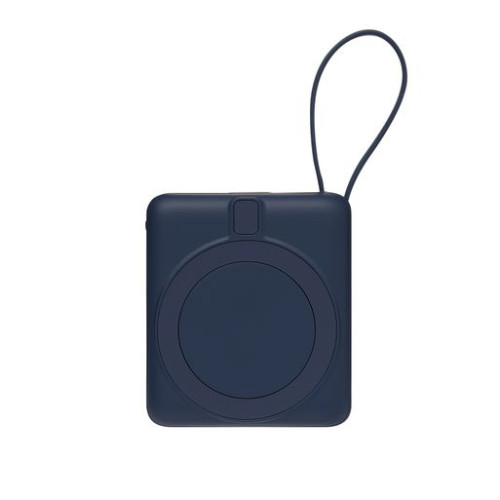 Внешний аккумулятор с подсветкой Риттер PD (Ritter PD) 10000mAh с функцией беспроводной зарядки 15W, синий