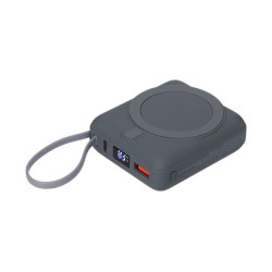 Внешний аккумулятор с подсветкой Риттер PD (Ritter PD) 10000mAh с функцией беспроводной зарядки 15W, серый