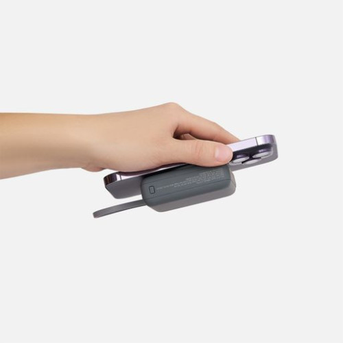 Внешний аккумулятор с подсветкой Риттер PD (Ritter PD) 10000mAh с функцией беспроводной зарядки 15W, серый