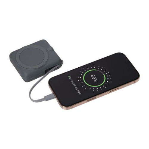 Внешний аккумулятор с подсветкой Риттер PD (Ritter PD) 10000mAh с функцией беспроводной зарядки 15W, серый