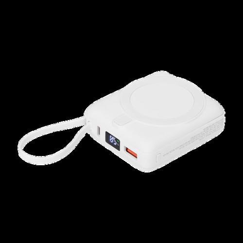 Внешний аккумулятор с подсветкой Риттер PD (Ritter PD) 10000mAh с функцией беспроводной зарядки 15W, белый