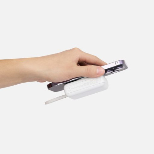 Внешний аккумулятор с подсветкой Риттер PD (Ritter PD) 10000mAh с функцией беспроводной зарядки 15W, белый