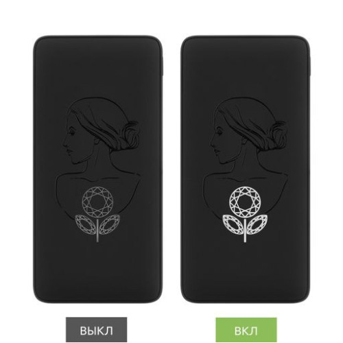 Внешний аккумулятор с подсветкой Анкор Плюс PD (Ancor PD Plus)10000 mAh, черный