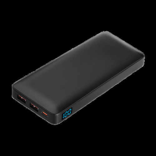 Внешний аккумулятор с цветной подсветкой Анкор Макс Плюс PD (Ancor PD Max Plus) 10000 mAh, черный