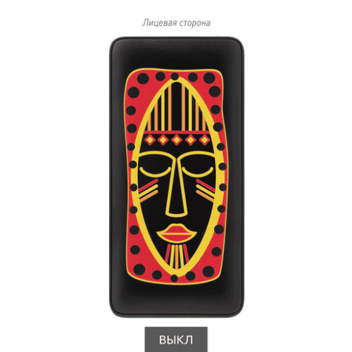 Внешний аккумулятор с цветной подсветкой Анкор Макс Плюс PD (Ancor PD Max Plus) 10000 mAh, черный