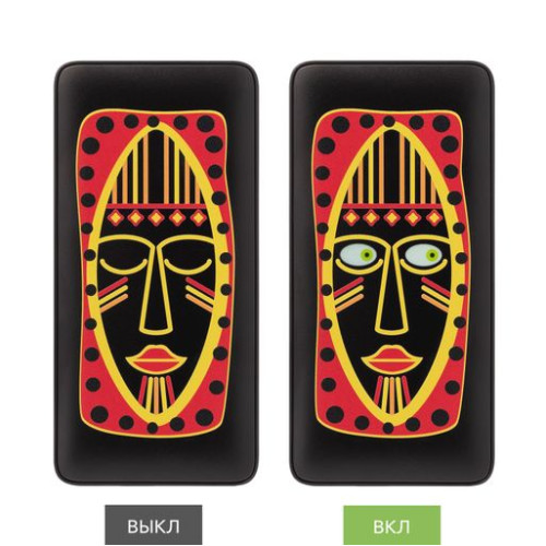 Внешний аккумулятор с цветной подсветкой Анкор Макс Плюс PD (Ancor PD Max Plus) 10000 mAh, черный