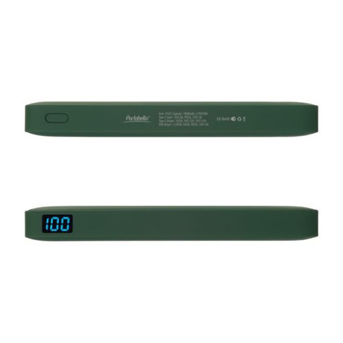 Внешний аккумулятор с подсветкой Анкор Плюс PD (Ancor PD Plus) 10000 mAh, зеленый