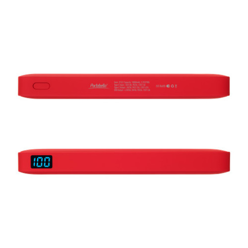 Внешний аккумулятор с подсветкой Анкор Плюс PD (Ancor PD Plus) 10000 mAh, красный
