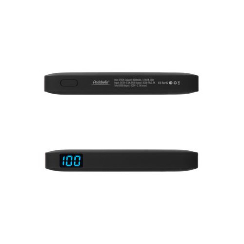 Внешний аккумулятор с подсветкой Анкор (Ancor) 5000 mAh, черный