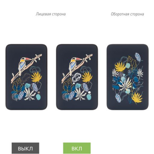 Внешний аккумулятор с подсветкой Анкор (Ancor) 5000 mAh, синий