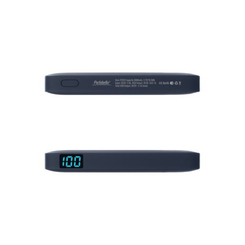 Внешний аккумулятор с подсветкой Анкор (Ancor) 5000 mAh, синий