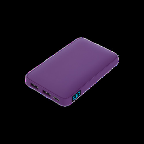 Внешний аккумулятор с подсветкой Анкор (Ancor) 5000 mAh, фиолетовый Внешний аккумулятор с подсветкой Анкор (Ancor) 5000 mAh, фиолетовый