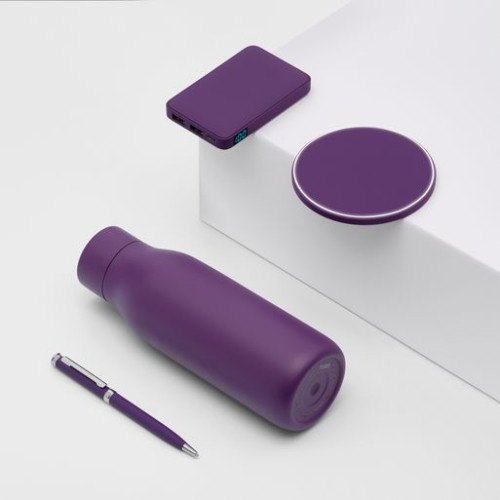 Внешний аккумулятор с подсветкой Анкор (Ancor) 5000 mAh, фиолетовый Внешний аккумулятор с подсветкой Анкор (Ancor) 5000 mAh, фиолетовый