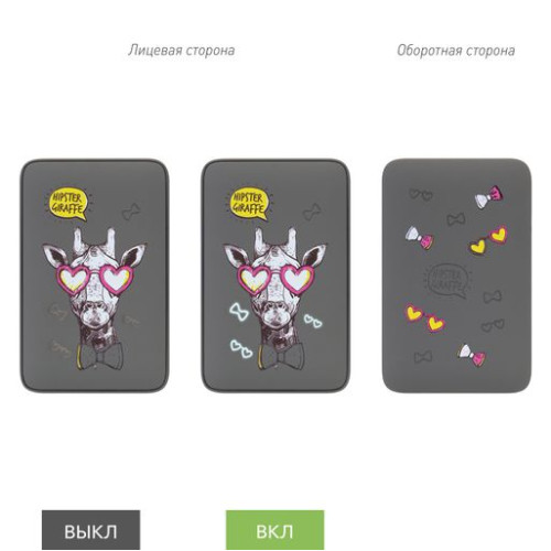 Внешний аккумулятор с подсветкой Анкор (Ancor) 5000 mAh, серый Внешний аккумулятор с подсветкой Анкор (Ancor) 5000 mAh, серый