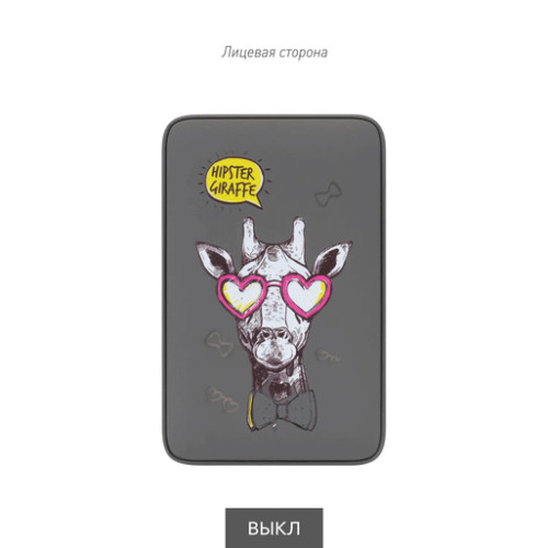 Внешний аккумулятор с подсветкой Анкор (Ancor) 5000 mAh, серый Внешний аккумулятор с подсветкой Анкор (Ancor) 5000 mAh, серый