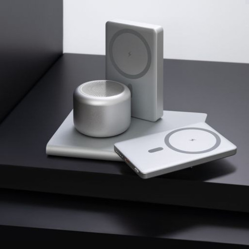 Беспроводная колонка Пэшн (Passion) 80dB 600 mAh (Bluetooth 5.4), серебряная