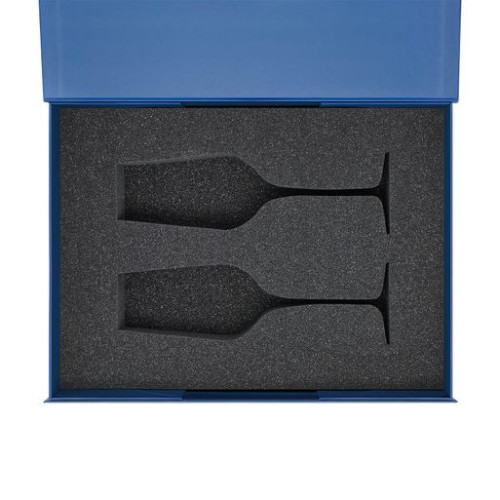 Ложемент под 2 бокала для шампанского (рифленое стекло) в среднюю коробку-трансформер (арт. 695721)