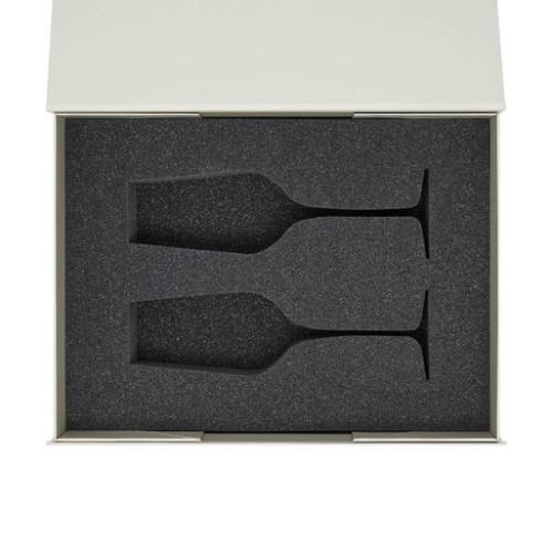 Ложемент под 2 бокала для шампанского (рифленое стекло) в среднюю коробку-трансформер (арт. 695721)