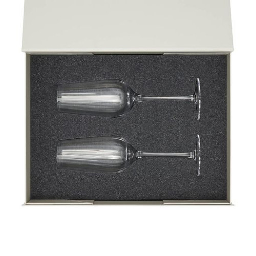 Ложемент под 2 бокала для шампанского (рифленое стекло) в среднюю коробку-трансформер (арт. 695721)