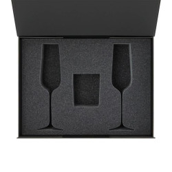 Ложемент под свечу Энигма (Enigma) + 2 бокала для шампанского в среднюю коробку-трансформер (арт. 695721)