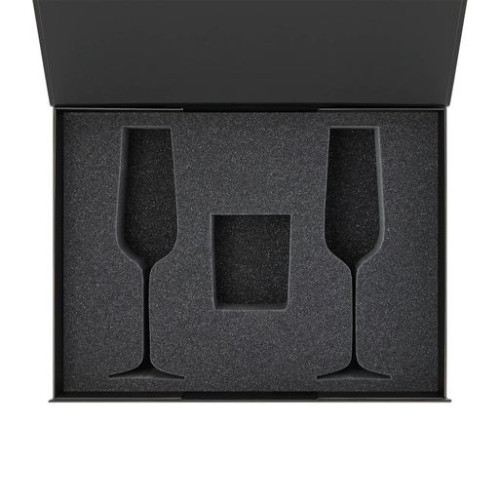 Ложемент под свечу Энигма (Enigma) + 2 бокала для шампанского в среднюю коробку-трансформер (арт. 695721)