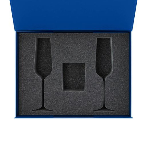 Ложемент под свечу Энигма (Enigma) + 2 бокала для шампанского в среднюю коробку-трансформер (арт. 695721)