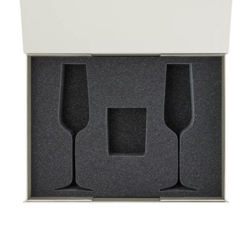 Ложемент под свечу Энигма (Enigma) + 2 бокала для шампанского в среднюю коробку-трансформер (арт. 695721)