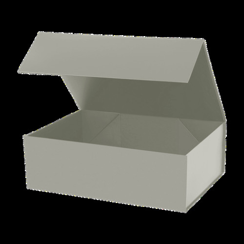 Подарочная коробка-трансформер средняя, серая Подарочная коробка-трансформер средняя, серая