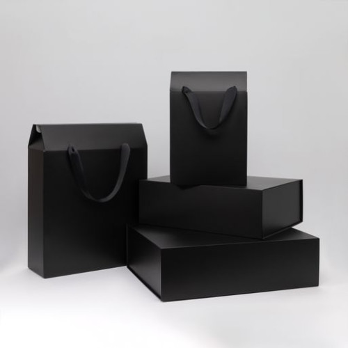 Подарочная коробка-трансформер большая, черная