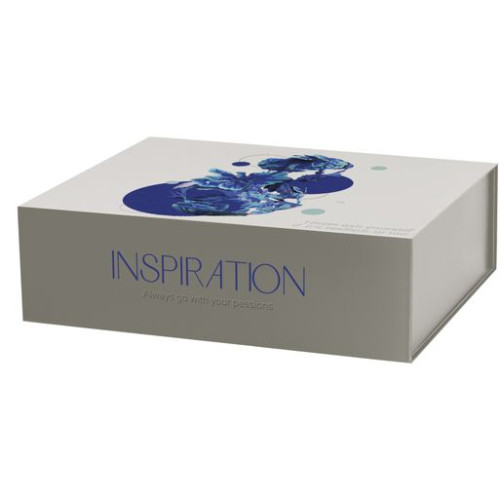 Подарочная коробка-трансформер большая, серая Подарочная коробка-трансформер большая, серая