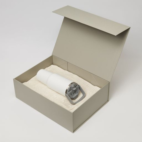 Подарочная коробка-трансформер большая, серая Подарочная коробка-трансформер большая, серая