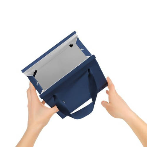 Подарочная коробка-пакет универсальная малая, синяя Подарочная коробка-пакет универсальная малая, синяя