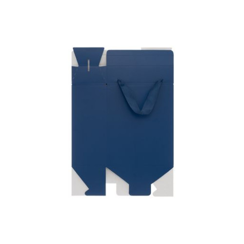 Подарочная коробка-пакет универсальная малая, синяя Подарочная коробка-пакет универсальная малая, синяя