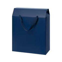 Подарочная коробка-пакет универсальная большая, синяя